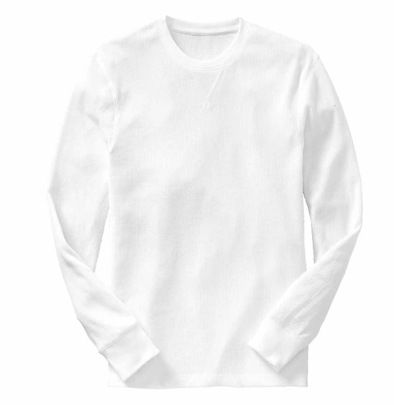 Oem Blank White Cotton Crewneck Long Sleeve Fitted Men's Winter ...