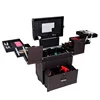 Manufacture Cosmetic Hairdresser Trolley Rolling Barber Tool Case With Removable Wheel
