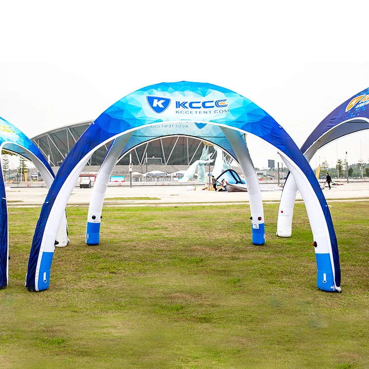 Inflatable dome canopy tent for events with optional walls and awning