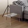 A low Clear Acrylic Side Table Small Lucite Couch Bedside Table Simple Design Coffee Table
