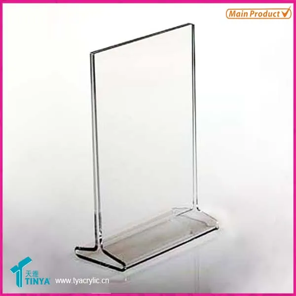 Factory Wholesale A4 Acrylic Sign Holder Acrylic Menu Holder Plastic