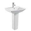 bathroom pedestal wash basin in square shape basin pedestal