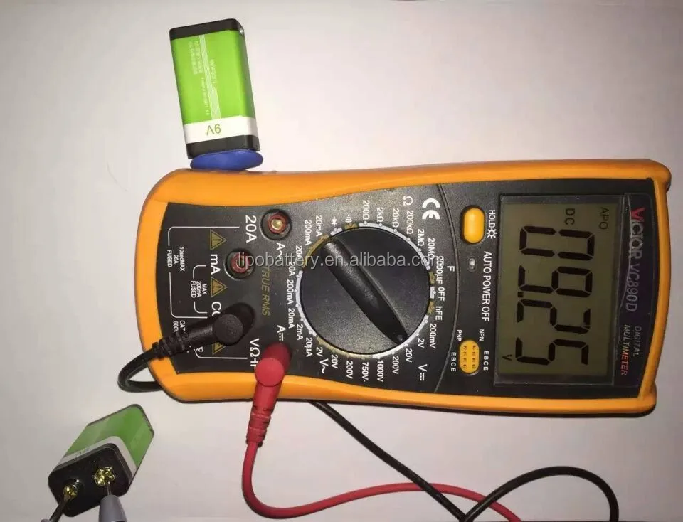 Usb 9v Lithium Battery 1200mah For Multimeter Buy 9v Lithium Battery