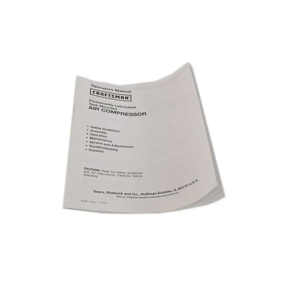 Get Quotations · Craftsman D21922 Owner's Manual Genuine Original Equipment  Manufacturer (OEM) Part