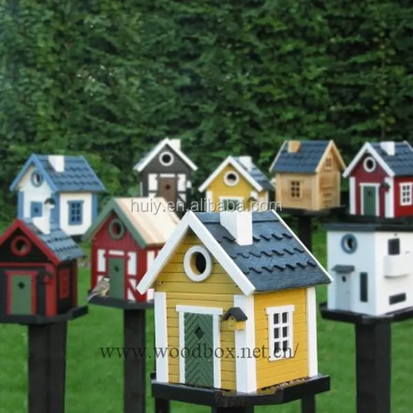 Multicolor Decorative Painting Solid Wood Cheap Wooden Bird Houses Buy Bird Houseswooden Bird Housescheap Wooden Bird Houses Product On