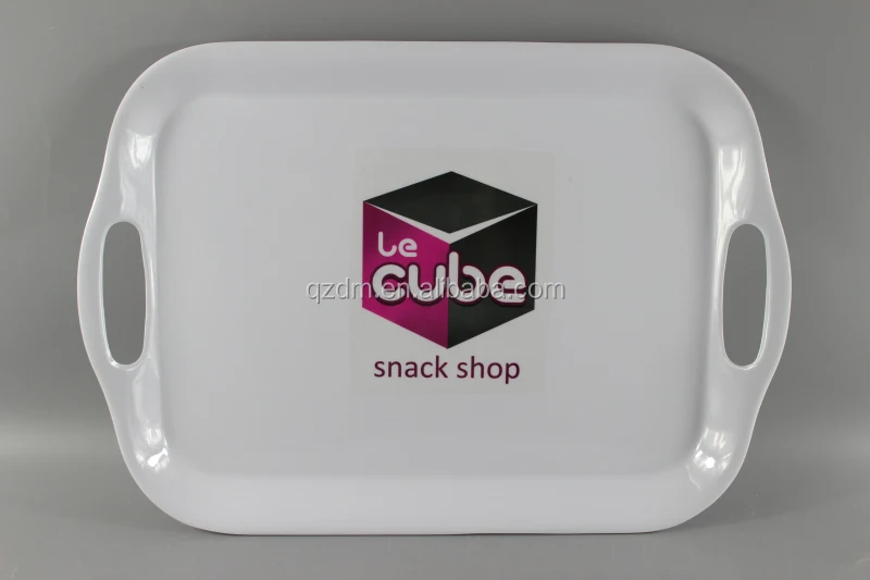 14-16-18 inch Melamine tray Plastic tray with handle