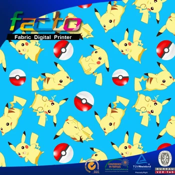 cotton jersey pokemon fabric for child 