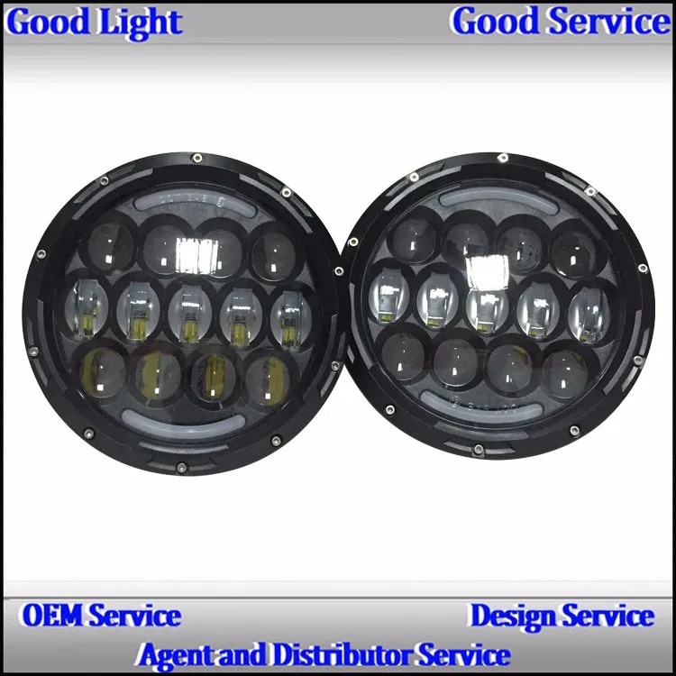 Auto Led Lighting System 7 Inch Dot High Low Beam 85w Offroad For Led