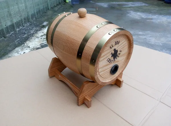 SS tap mini 5L oak barrel,wood storage barrel,wine barrel