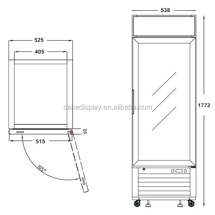 238l Luxury Design Glass Door Soft Cold Drink Display Refrigerator ...