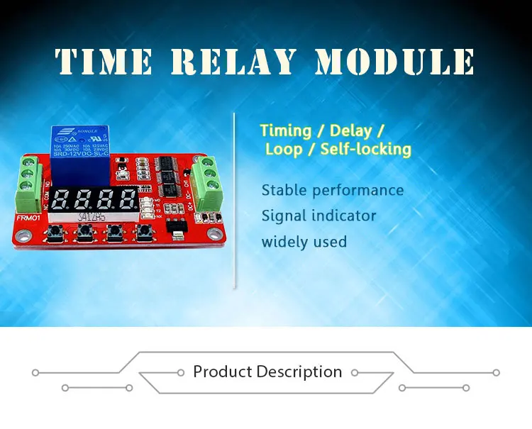 Cycle Delay Timer Switch Self-Lock Multifunction Multi-Function control relay module FRM01
