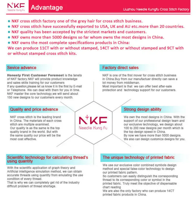 Final advantage of cross stitch 