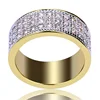 Amazon ebay hot selling shopping hiphop jewelry cubic zirconia round mens ring