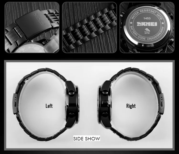 Top 10 Wrist Watch Brands Chronograph Black Watches Men Wrist Stainless