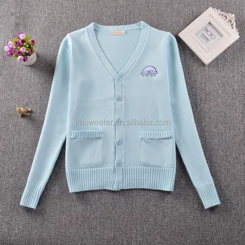 green cardigan school uniform