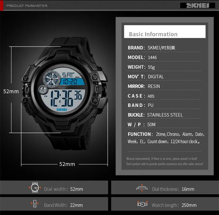 reloj digital skmei 1446 watches men waterproof digital sport watches men wristwatches