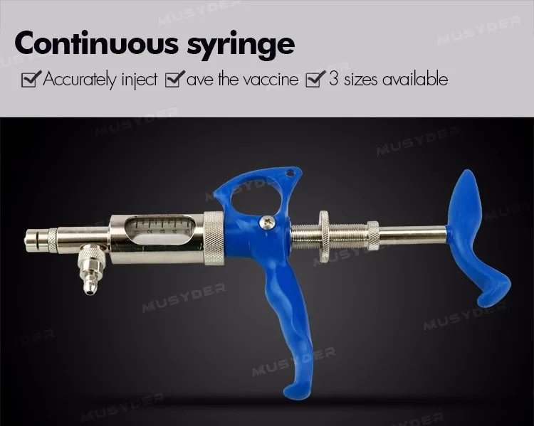2ml Syringe Adjustable Vaccine Syringe Gun For Animal - Buy 2ml Syringe ...