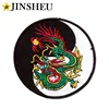Custom Round Yin Yang Chinese Dragon Embroidered Patch