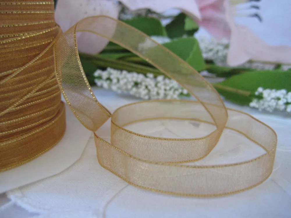 25mm Gold Organza Ribbon Buy Organza Ribbon gold Organza Ribbon 25mm