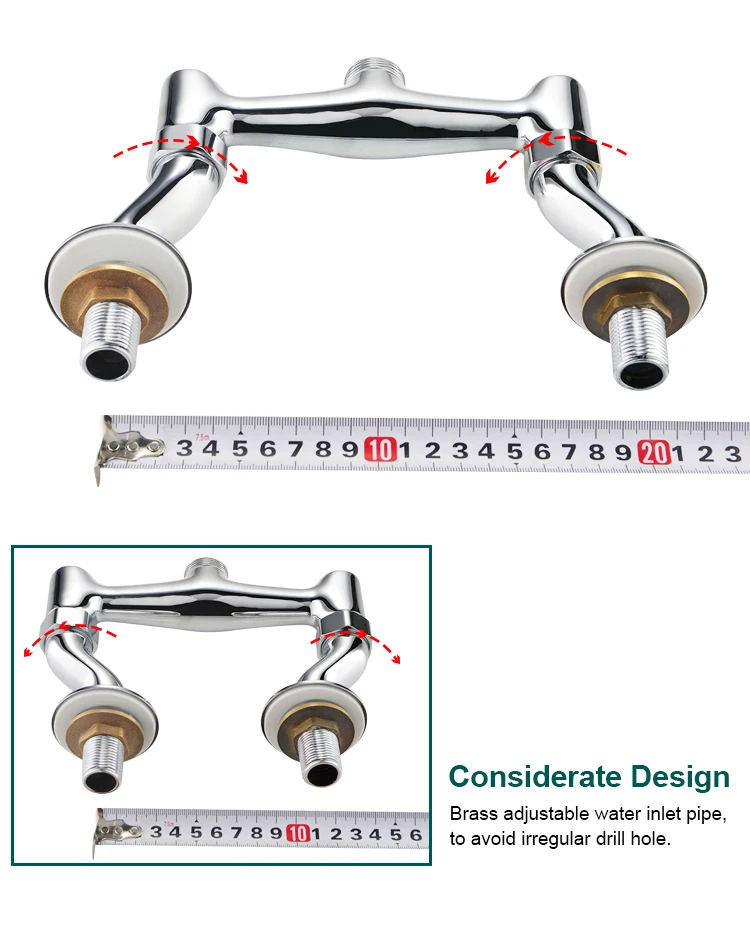 Best Commercial Dual Handle Deck Mount Kitchen Sink Mixer Taps
