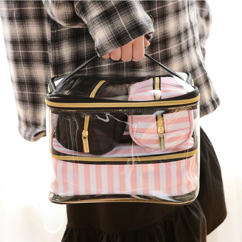 Wholesale Professional Custom Small Clear Pvc Makeup Cosmetic Case Bag