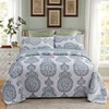 Queen Reversible Throw Patchwork Bedspread 100% Cotton Bedding Set