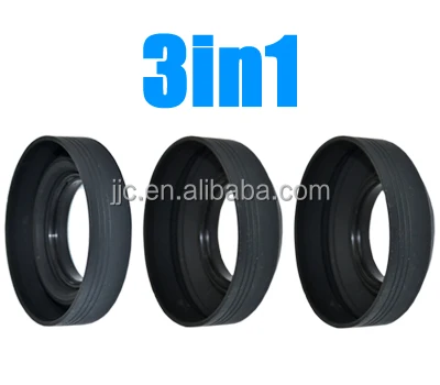 JJC 3-in-1 Collapsible Silicone 37mm Lens Hood