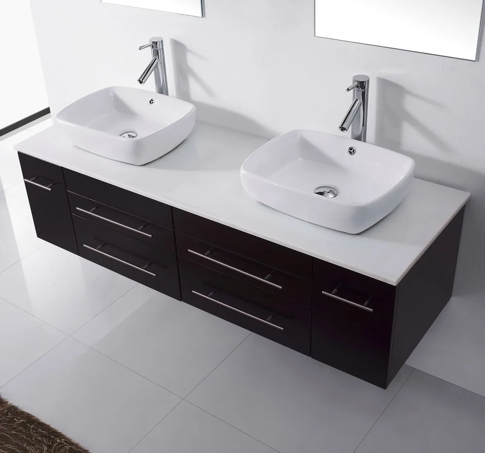 Modern Double Sink Bathroom Vanity In Espresso Buy Bathroom Vanity