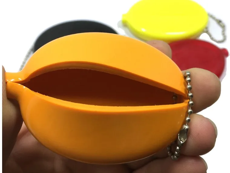 Hot Keychain Soft Pvc Plastic Rubber Oval Squeeze Coin Purse Buy Oval