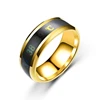 Fashion Intelligent Thermometer Temperature Measuring Ring Stainless Steel Simple Creative Ring