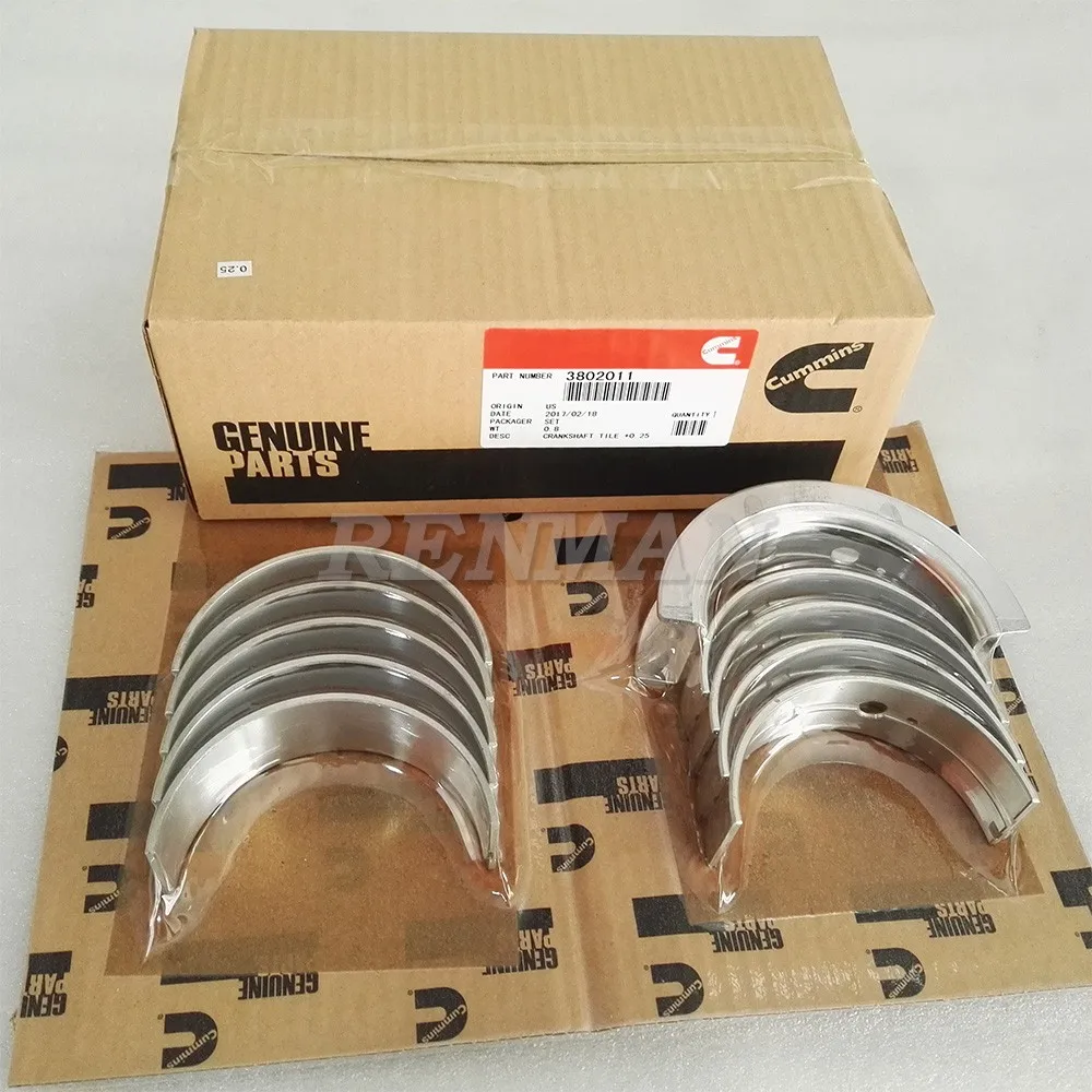 4bt 6bt Main Bearing Cummins Crankshaft Bearing Standard & Oversized