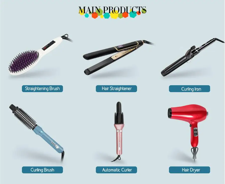 Hot Selling Product 2019 One Step Hair Comb Volumizer Straightener Curling Iron Brush