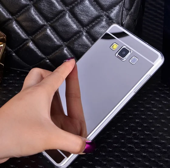 Mirror metal back case for samsung galaxy j5/j7 tpu mirror case, for samsung galaxy a7/a7/a8 mirror back cover case