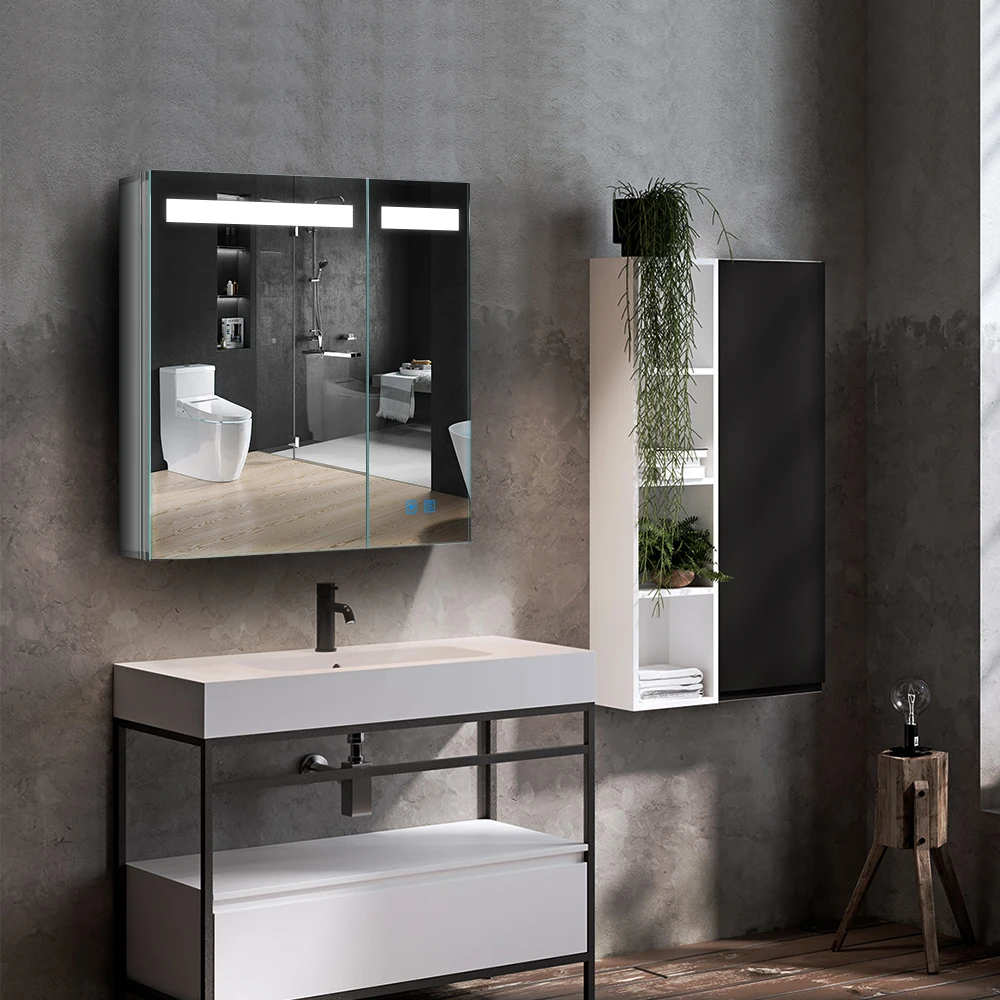 Featured image of post Led Bathroom Mirror Cabinet With Demister And Shaver Socket