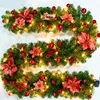 Christmas decorations 2.7 meters encryption decorative Christmas rattan with pearl flower