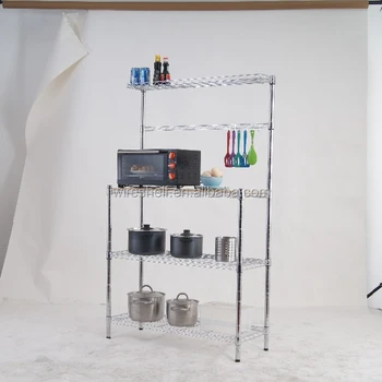 Chrome Baker S Rack With Food Safe Removable Wood Cutting Board Chrome Baker S Rack With Food Safe Removable Wood Cutting Board