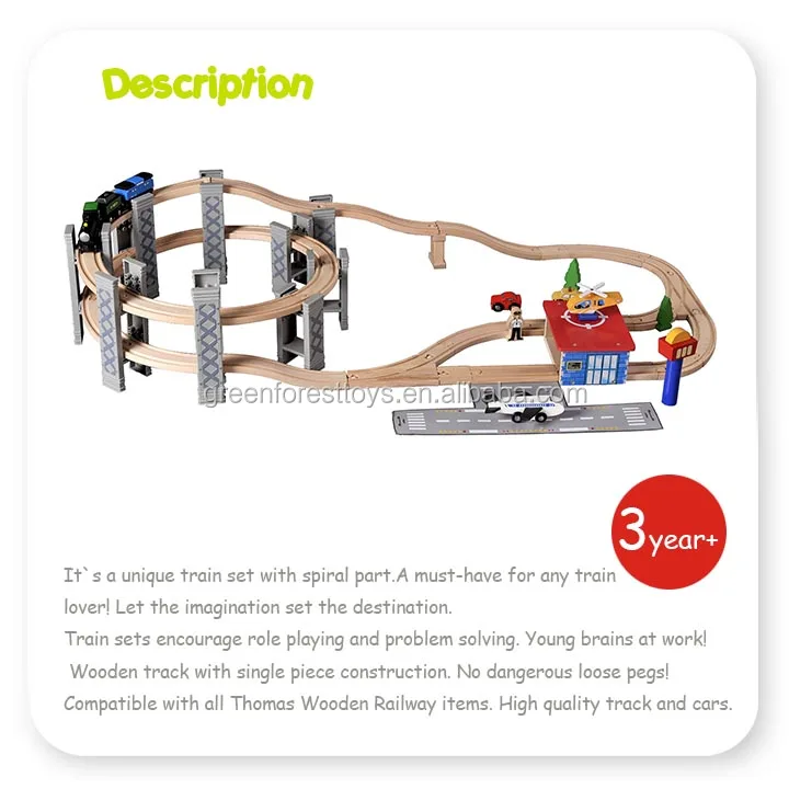 piese de cale ferată din lemn, set de căi ferate din lemn, idei de cale ferată din lemn,