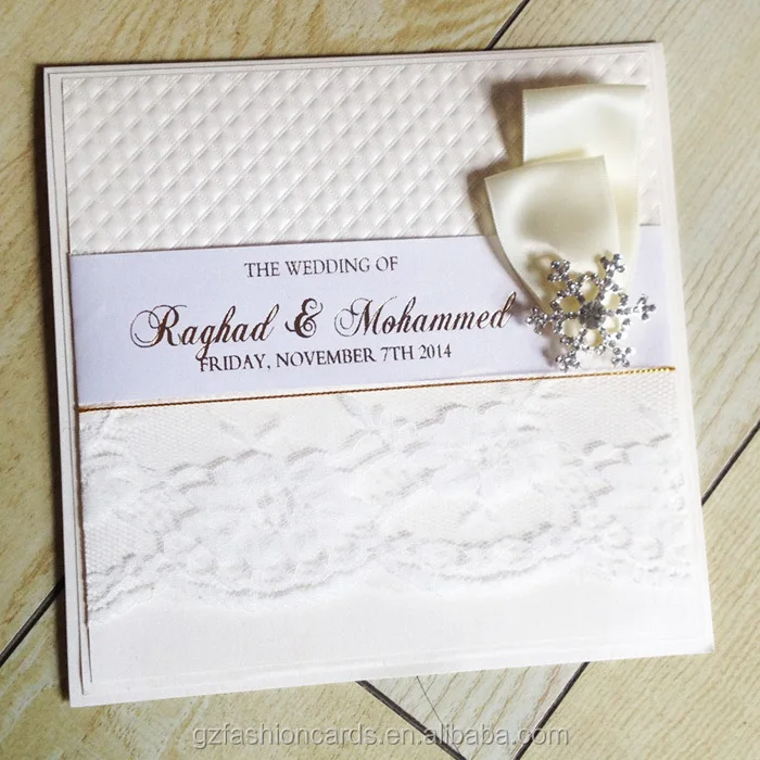 2015 Hot Sale Unique Luxury Kerala Wedding Cards Muslim