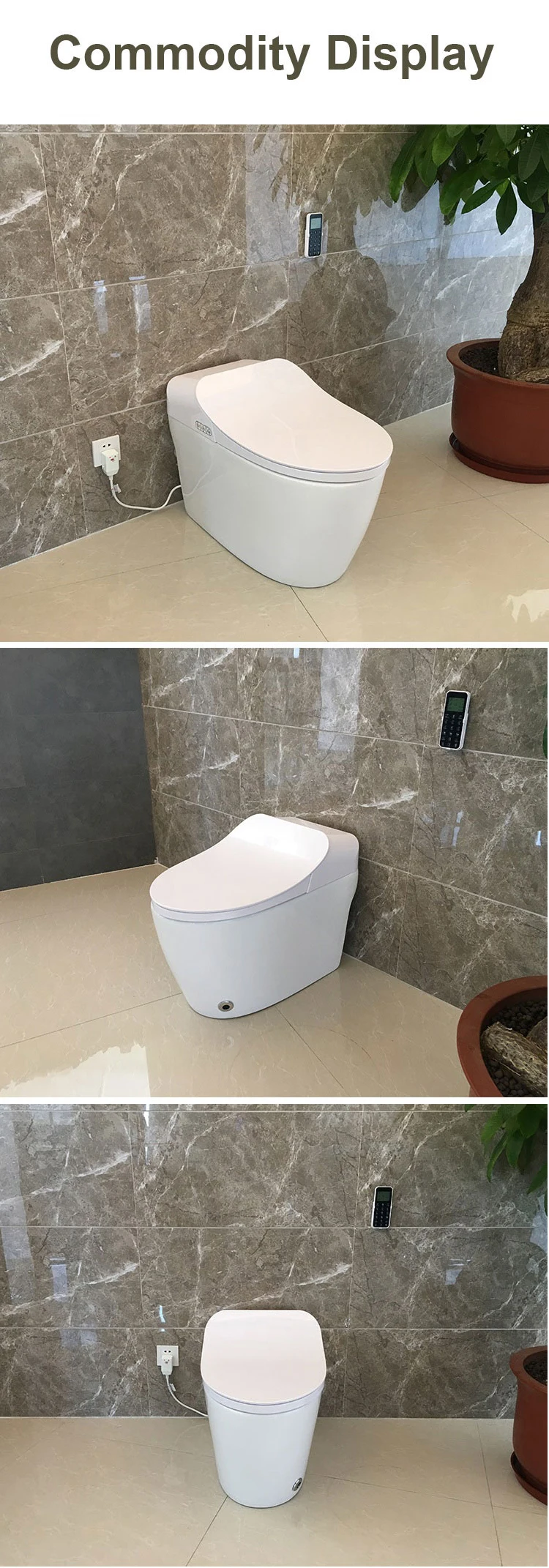 Hot sell modern bathroom intelligent smart toilets with heated seat cover
