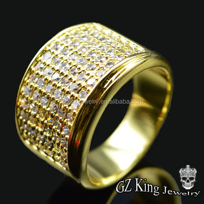 Hip hop Men's jewelry fashion silver 925 rings iced out zirconia male rings