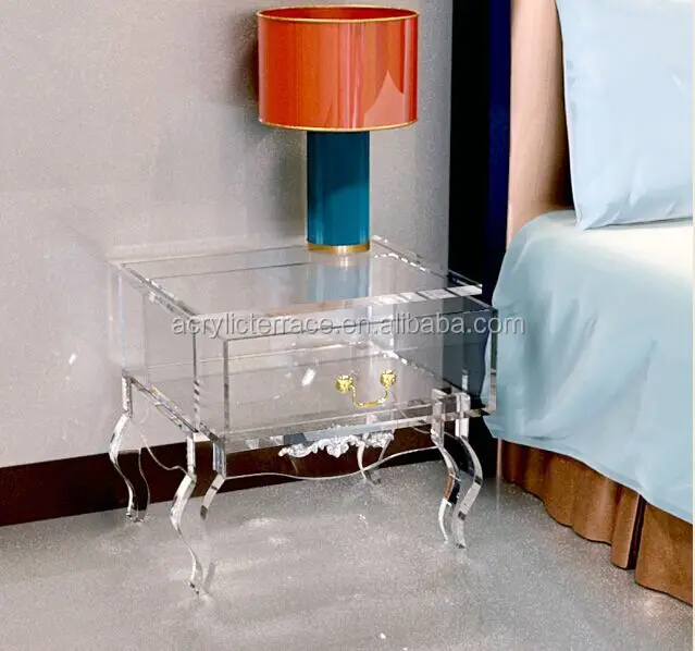 2011508102 Clear Acrylic Nightstand With Drawer Lucite Bedside Table Buy Side End Table Occasional Table Night Stand Product On Alibaba Com