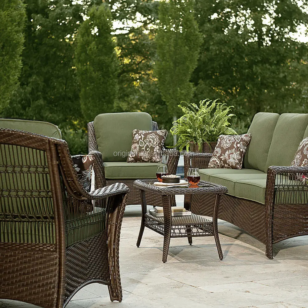 Green Color 5 Piece Patio Set Resin Wicker Outdoor Furniture China View Outdoor Furniture China Oem Origin Product Details From Jinhua Origin Furniture Co Ltd On Alibaba Com