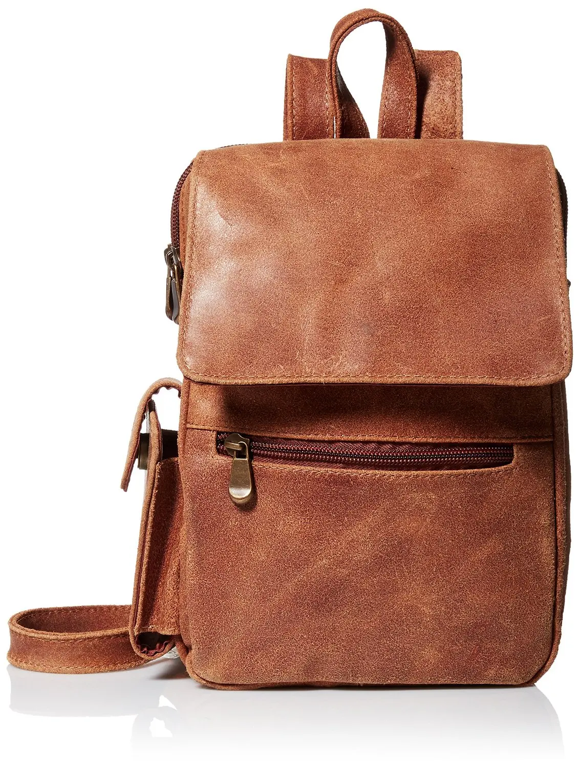 distressed leather backpack for womens