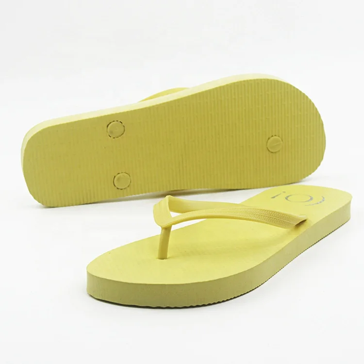 Custom Classic Yellow Flipflop 100% Rubber Soft Flip Flop Wholesale ...