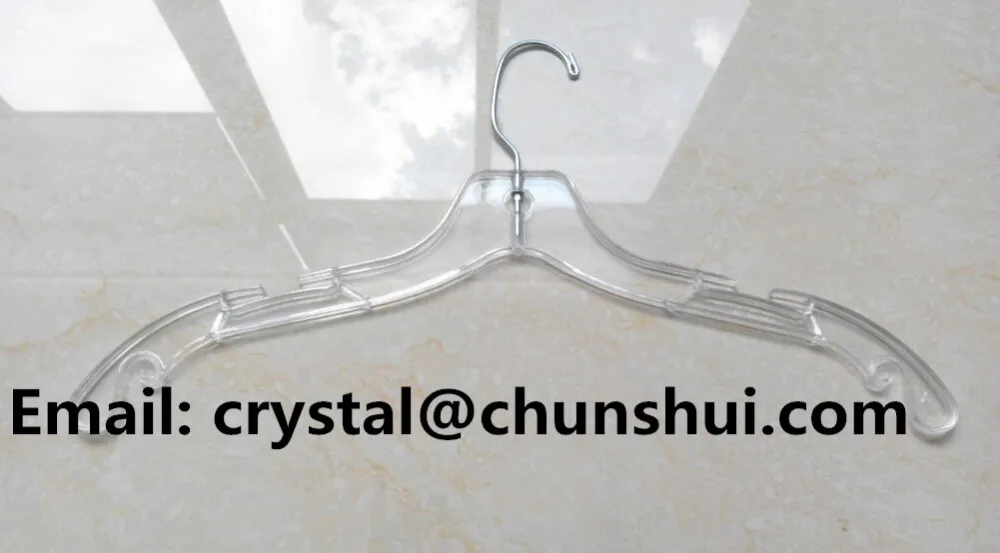17" Wide Clear Plastic Clothes Hangers With Swivel Hook Buy Swivel