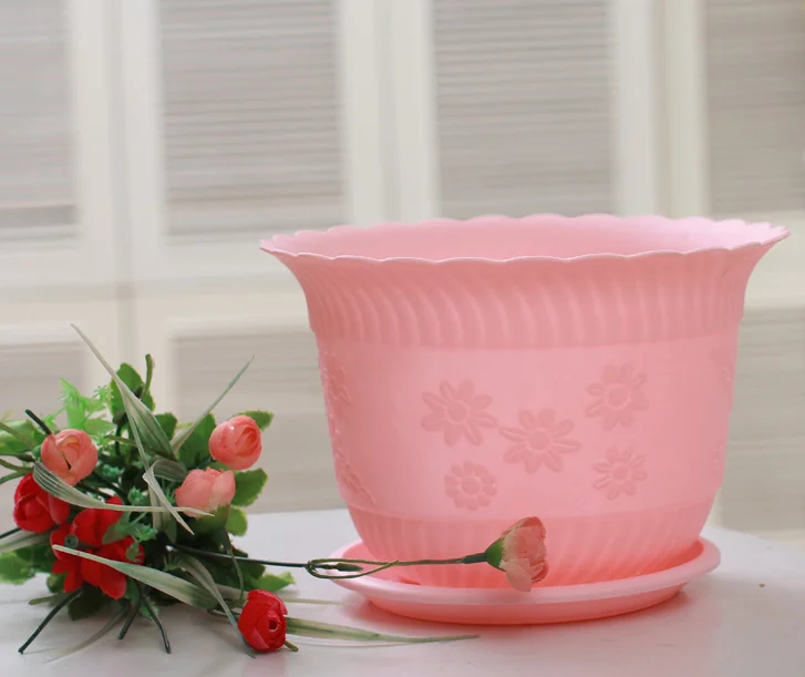 Pp Resin Plastic Flower Pot With Lotus Buy Cheap Flower Pots,Bulk