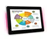 wall mount android tablet advertising display ad player meeting room with led light bar