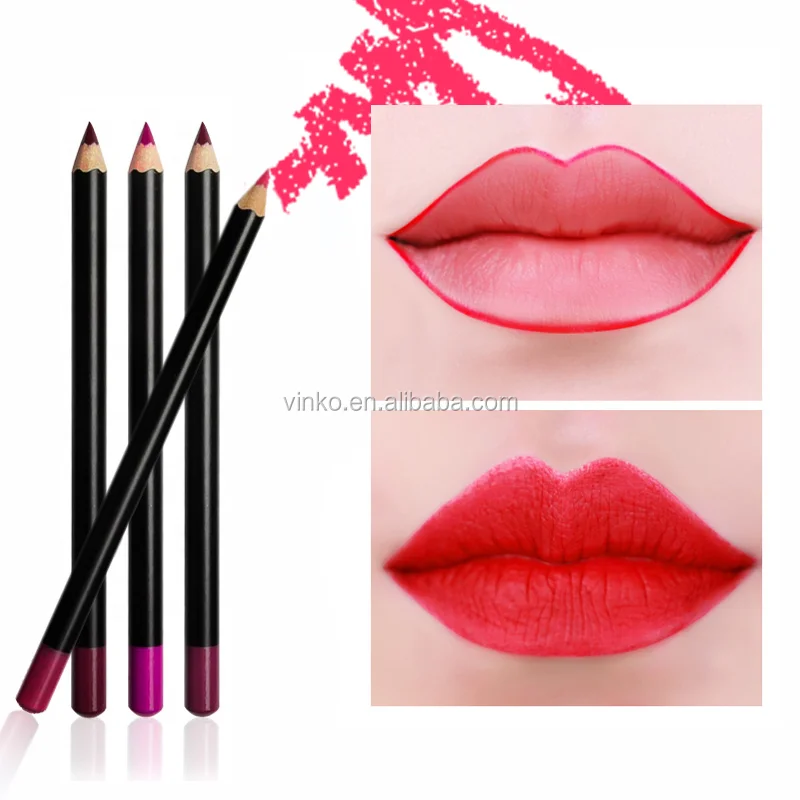 High Quality 12 Color Lip Use Matte Lip Liner Long Lasting Private Label Eye Pencil