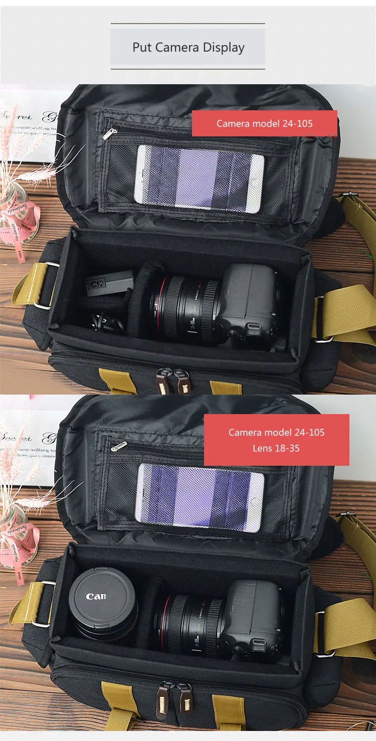 Professional Manufacturing Vintage Canvas Waterproof Digital Dslr
