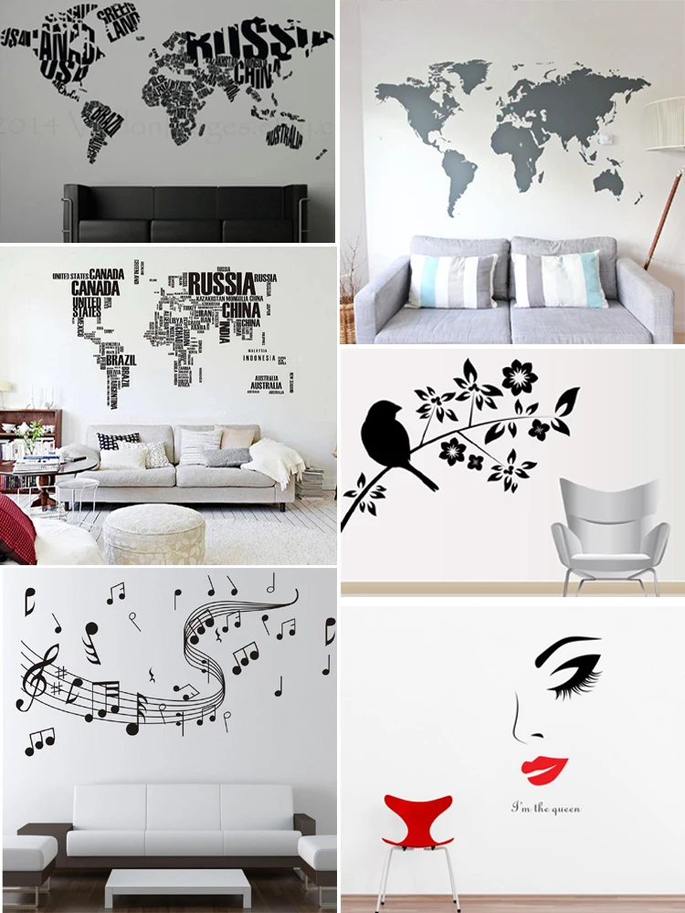 Jinsui Custom Bedroom World Map Decoration Wall Vinyl Sticker Buy